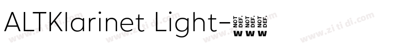 ALTKlarinet Light字体转换